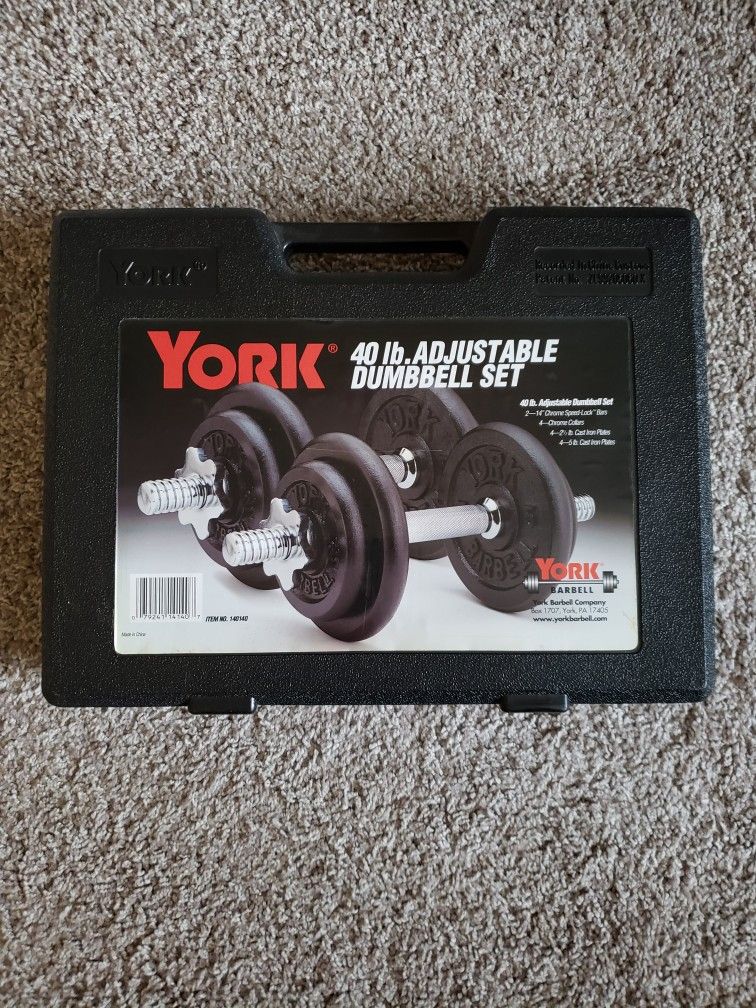 York 40 lb Dumbbells Set