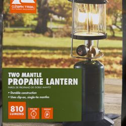 OZARK TRAIL® Two Mantle Propane Lantern – 810 Lumens, Durable Outdoor Lighting (Open Box)