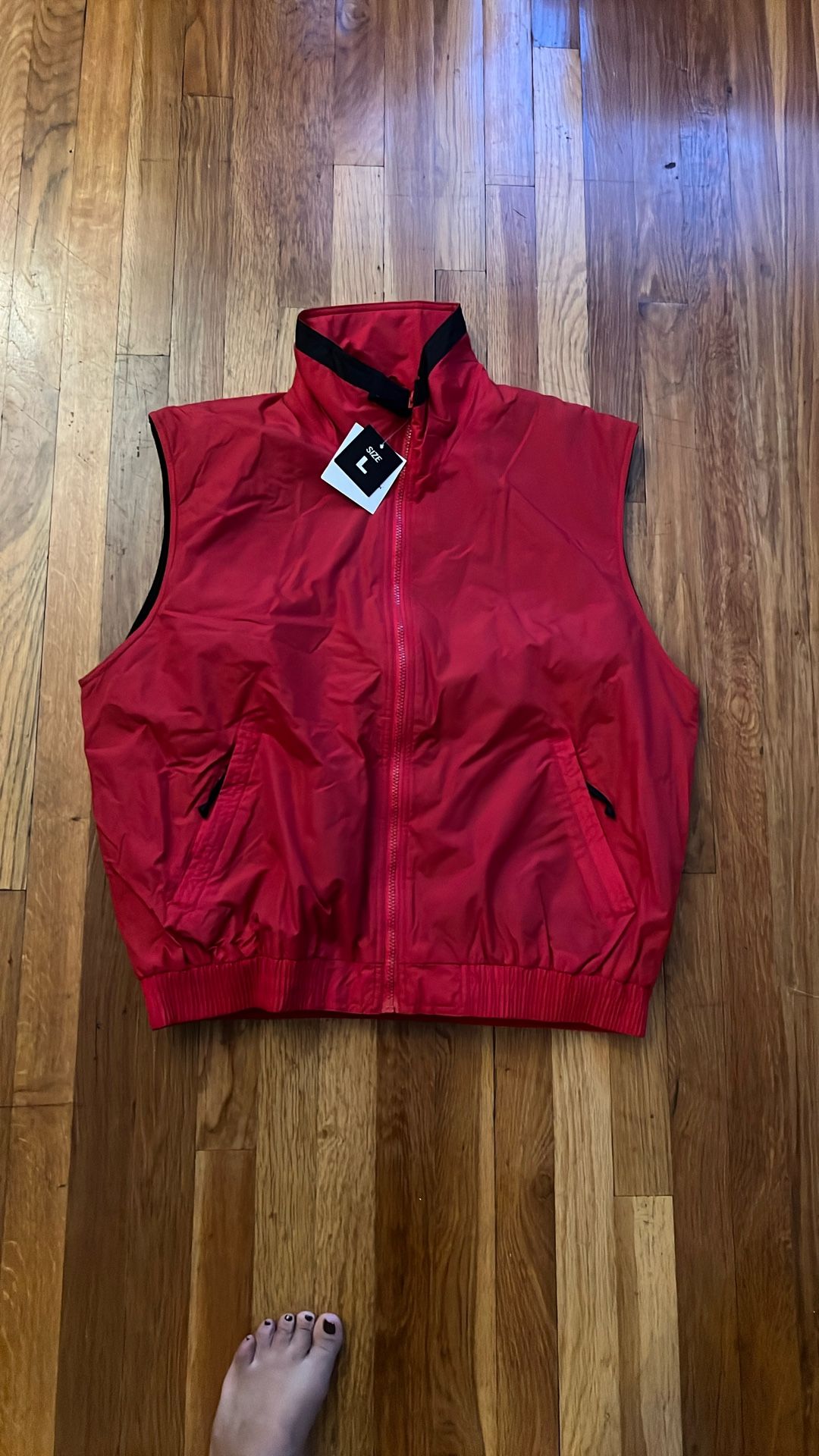 Red Sleeveless Vest jacket
