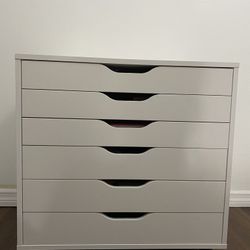 Alex 6 Drawer Unit On Casters, White. IKEA. $155