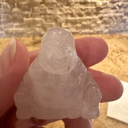 Small Clear Quartz Crystal Buddha 