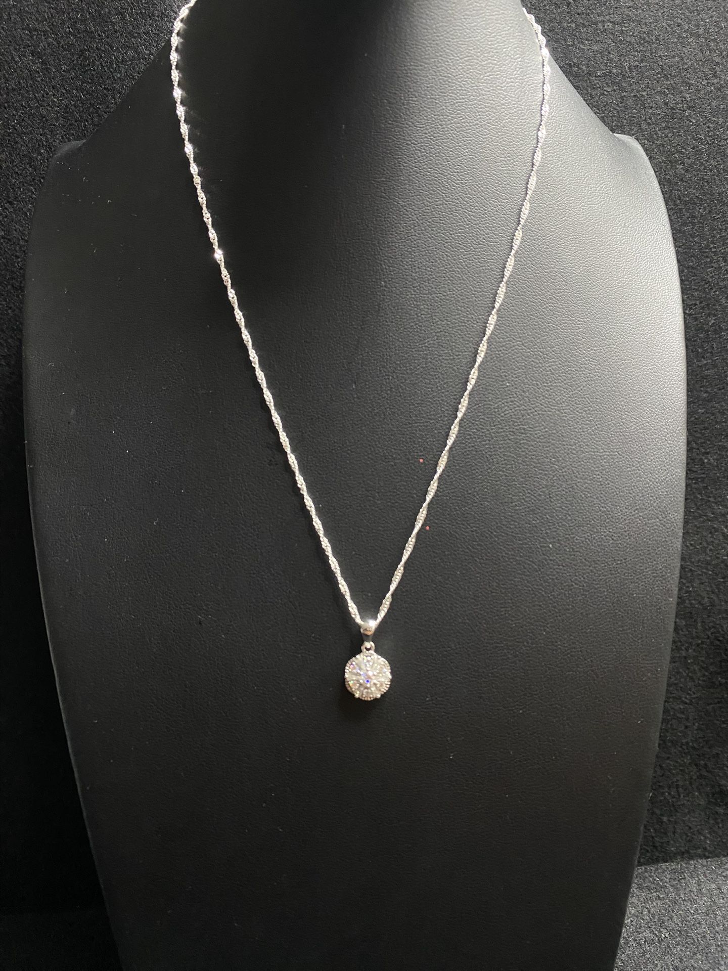 925 Silver Singapore Necklaces & Moissanite Pendant 18β