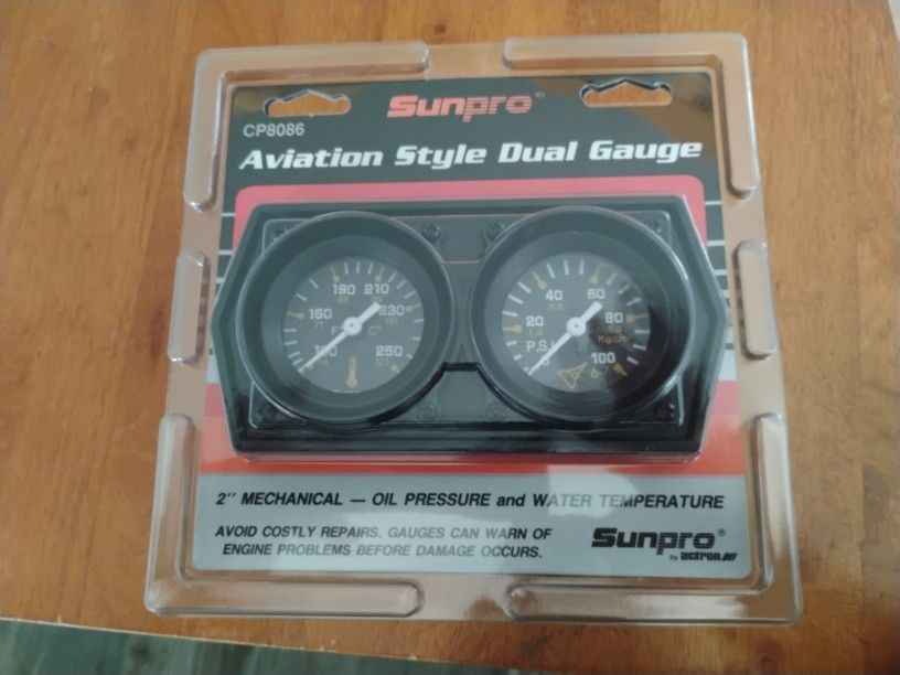 Aviation Style Dual Guage