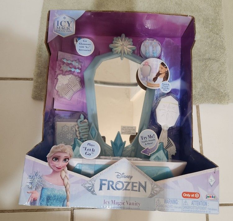 New Disney Frozen Ice Table Top Vanity Playset for Child Ages 3 Years