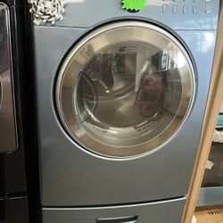 SAMSUNG FRONT LOAD DRYER WITH PEDESTAL