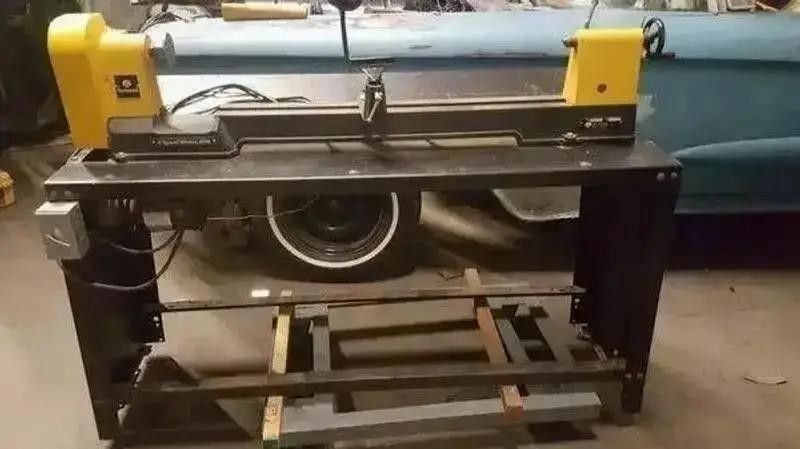 Rockwell 4 Speed Wood Lathe Model No. 46-111 With Original Metal Stand Tool Shop Tools Garage 