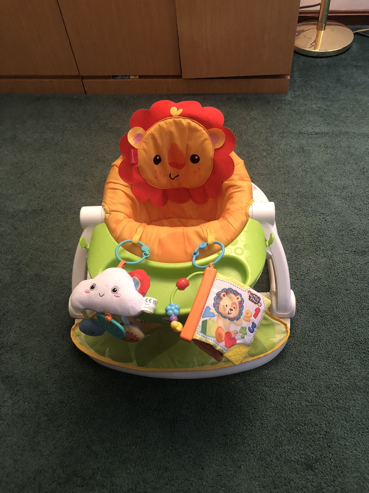 Fisher Price Sit Me Up Lion Floor Seat W/ Removable Tray- Great Christmas Gift! - $35