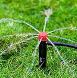 Set of 8 Adjustable Drip Spray Irrigation Emitters 360 Degrees 1/4" Tubbing Sprinkler Watering equipment