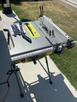 RYOBI 15 Amp 10 in. Compact Portable Corded Jobsite Table Saw with Folding Stand