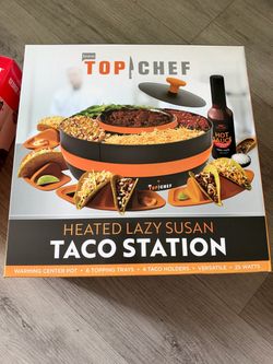 Bravo Top Chef Heated Lazy Susan Taco Station
