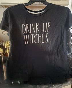 Rae Dunn “Drink Up Witches" Halloween T-Shirt size Medium