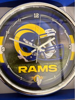 WinCraft NFL Los Angeles Rams 12” Chrome Wall Clock