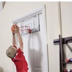 Brand New NBA Slam Jam Mini Basketball Indoor Over The Door Hanging Hoop And Spalding Ball Stickers Of All Teams Team Edition