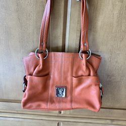 Tignanello Orange Leather Handbag