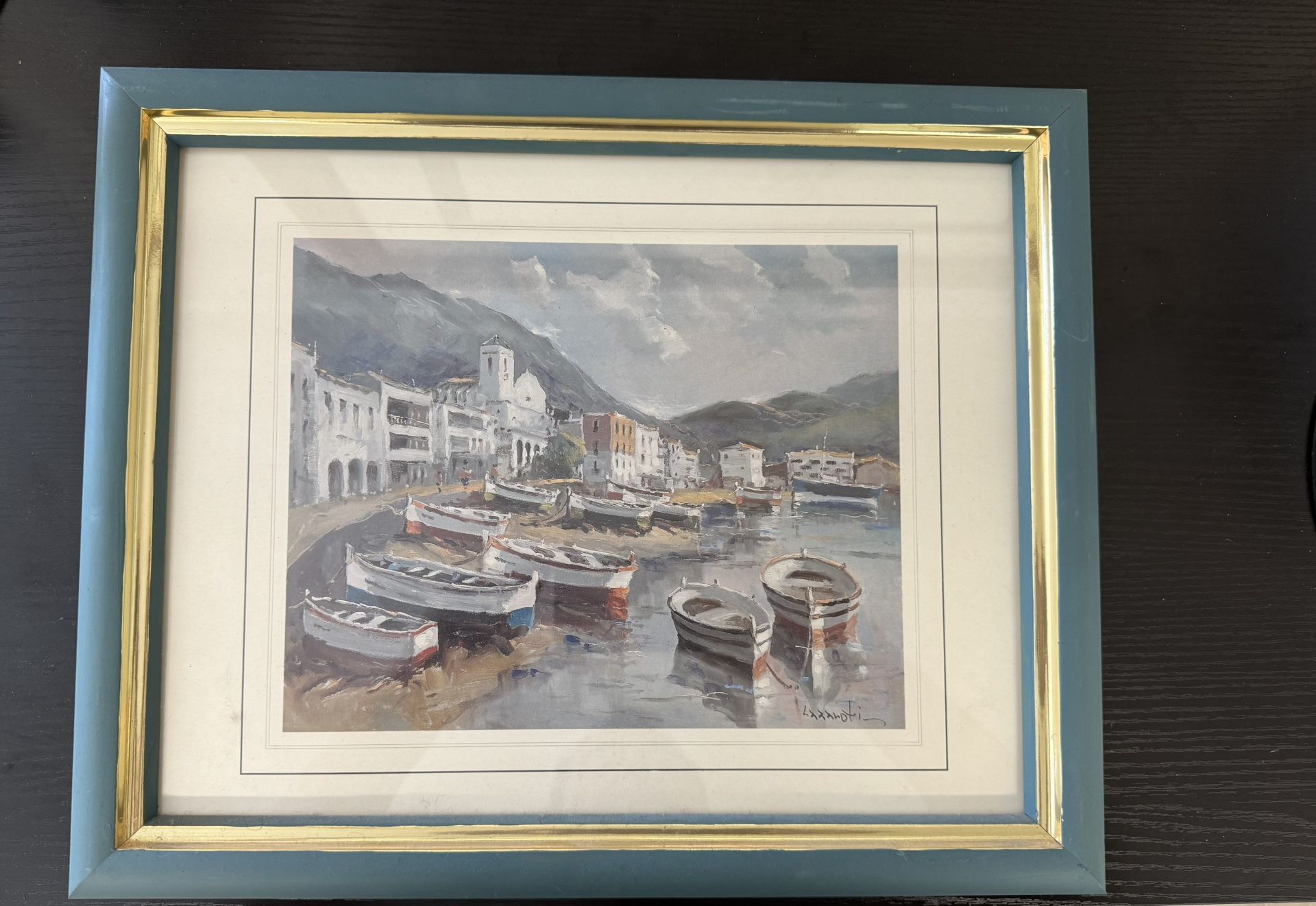 Vintage pueblo pesquero