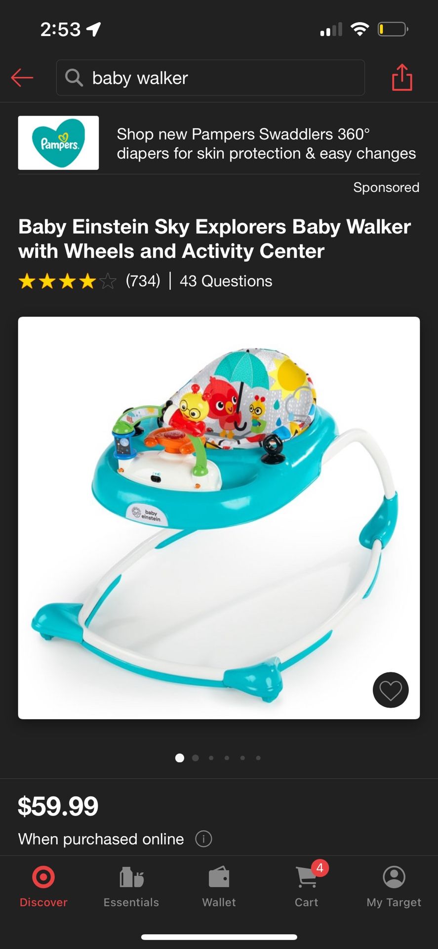 Little Einstein Baby Walker Brand New