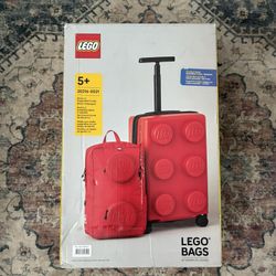 LEGO Luggage Set DOUBLE PACK 2Wheel Expandable Trolley/Backpack RED TSA Lock NEW