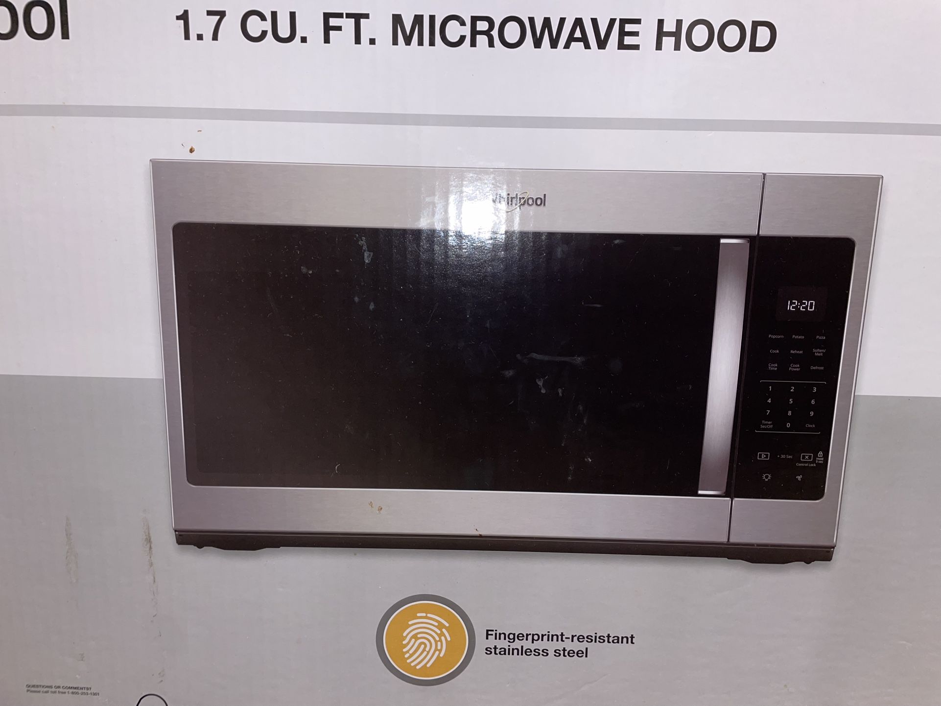 Whirlpool Microwave Black 1.7 CU.FT.