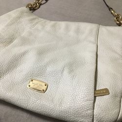 Off White Leather MK Handbag