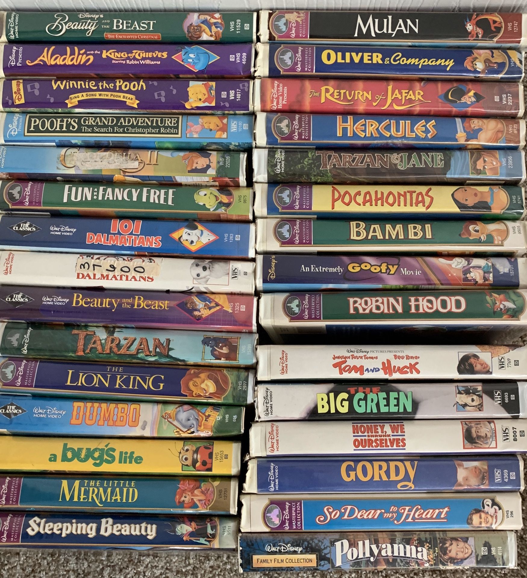 30 DISNEY VHS MOVIES
