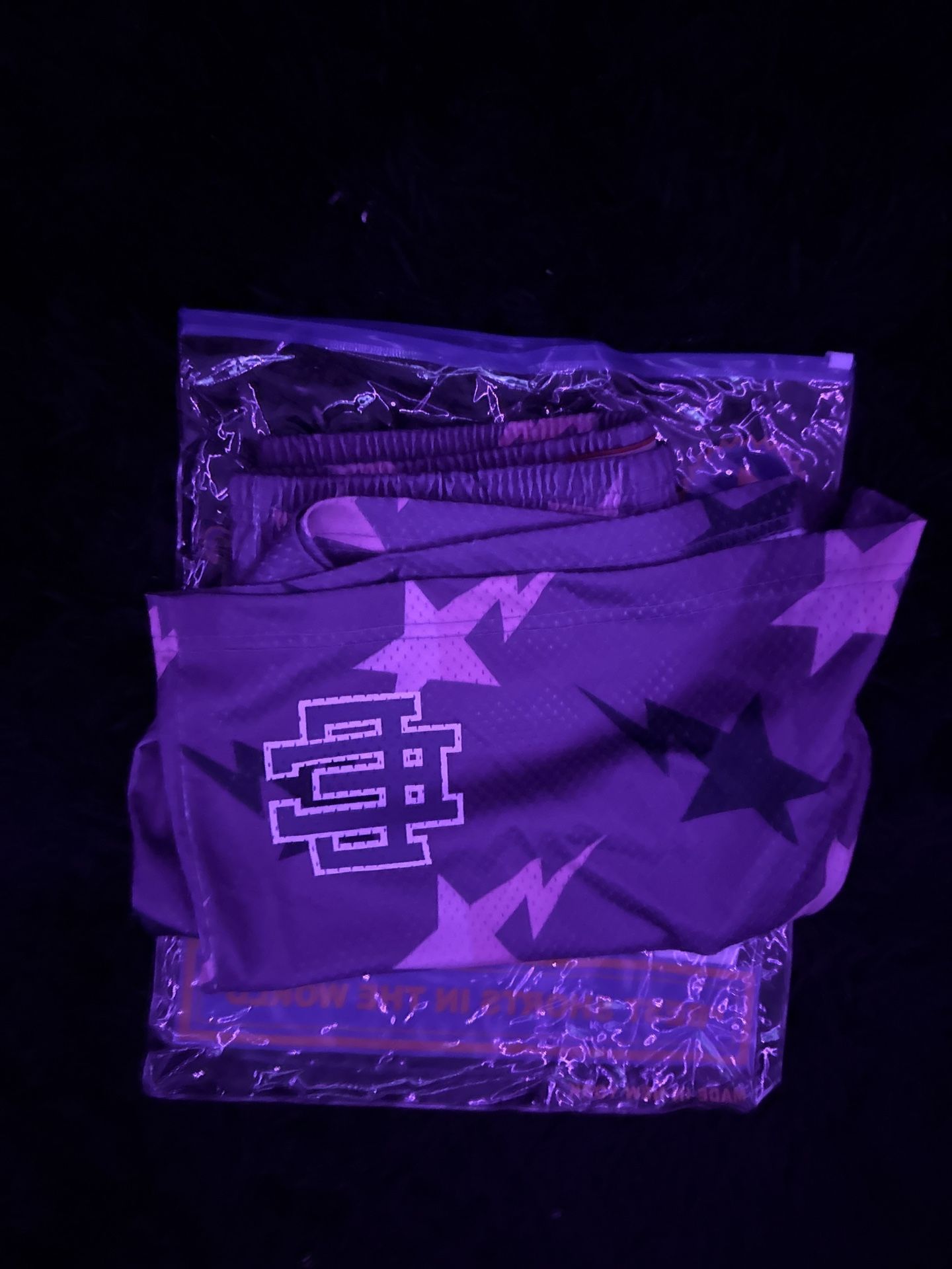 EE X BAPE Purple Shorts