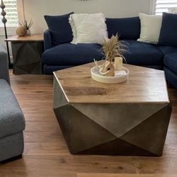 Wide Geometric Large Modern Coffee Table