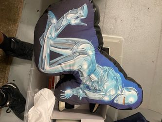 Futuristic Robot Figure Shaped Throw Pillow