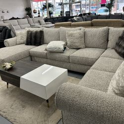 High End Fabric Sectionals In Stock, Same Day Delivery 