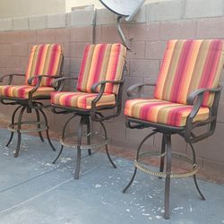  3 Swivel Bar Stools