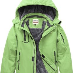Waterproof Ski Jacket Warm Fleece Hooded Winter Snow Coat