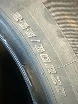 265/60/20 Yokohama (2 Tires) $60.00/ Each