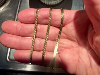 Vintage  Gold Herringbone Necklace