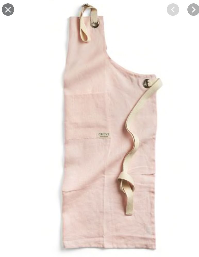 Grove Collaborative Garden Rose Linen APRON NWT