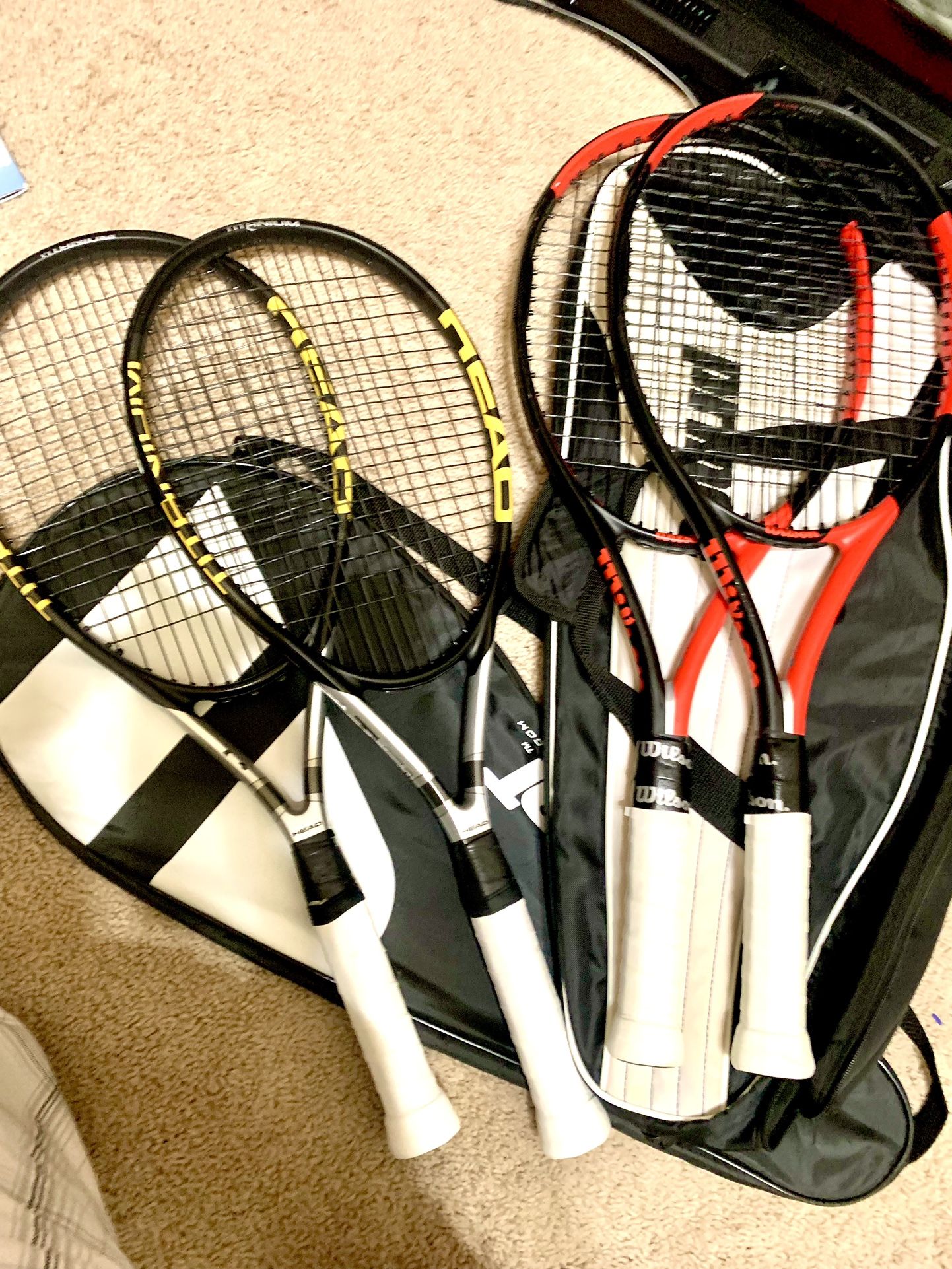 WILSON & HEAD BRAND TENNIS RACKET (titanium body Components)(great SHAPE & CONDITION:10/10)