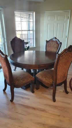 Dining Table With 4 Chairs And Extension Leaf