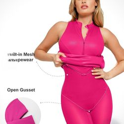  New Pink Pleather Shapewear Dress 