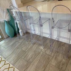 Set Of Acrylic Bar Stools 