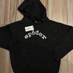 *Brand New Black Spider Rhinestone Hoodie*