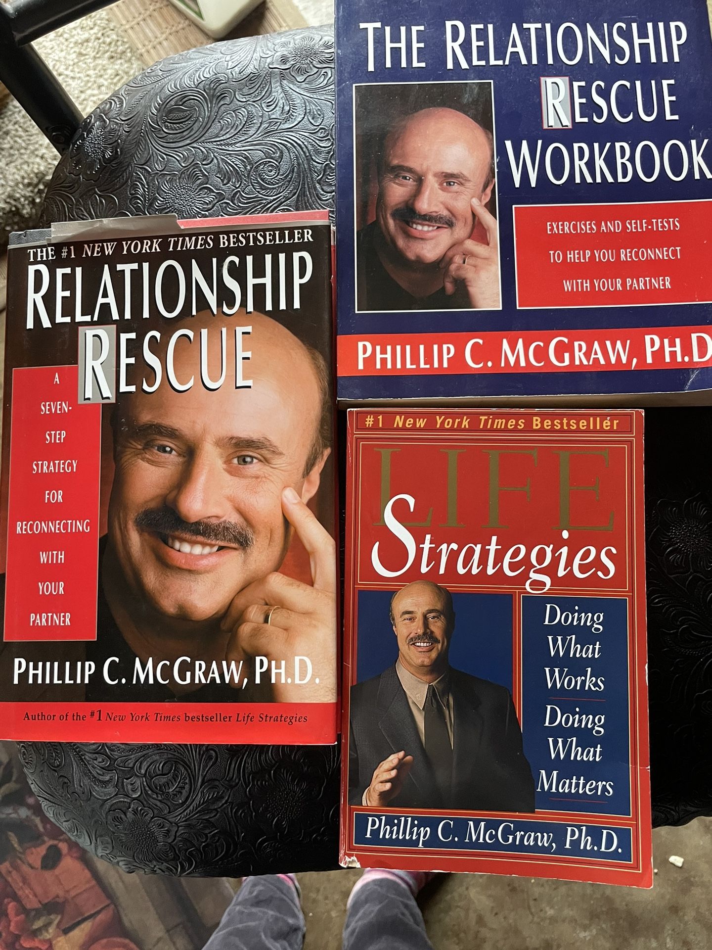 Lot of 4 Dr Phil Books: Relationship Rescue with Workbook & Life Skills