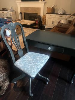 Dark Charcoal Desk and Chair Set