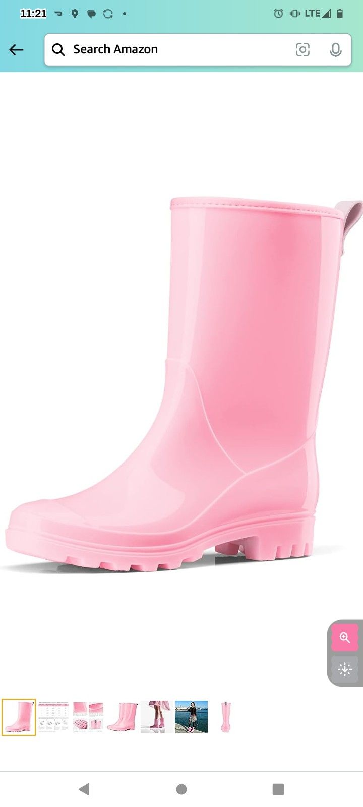 New Pink Rain boots 