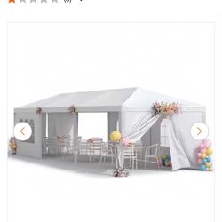 10ft x 30ft outdoor gazebo party tent, patio awning camping gazebo with  removable side walls, carport catering bbq event  $89  Warehouse Address:  27