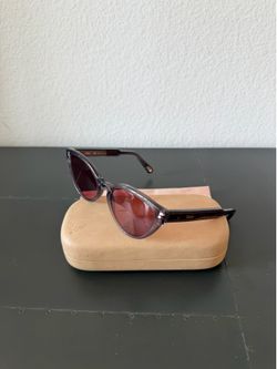 Chloé CE757S 035 Oval Cat Eye Sunglasses Grey Y2K Italy w/ Chain Loops