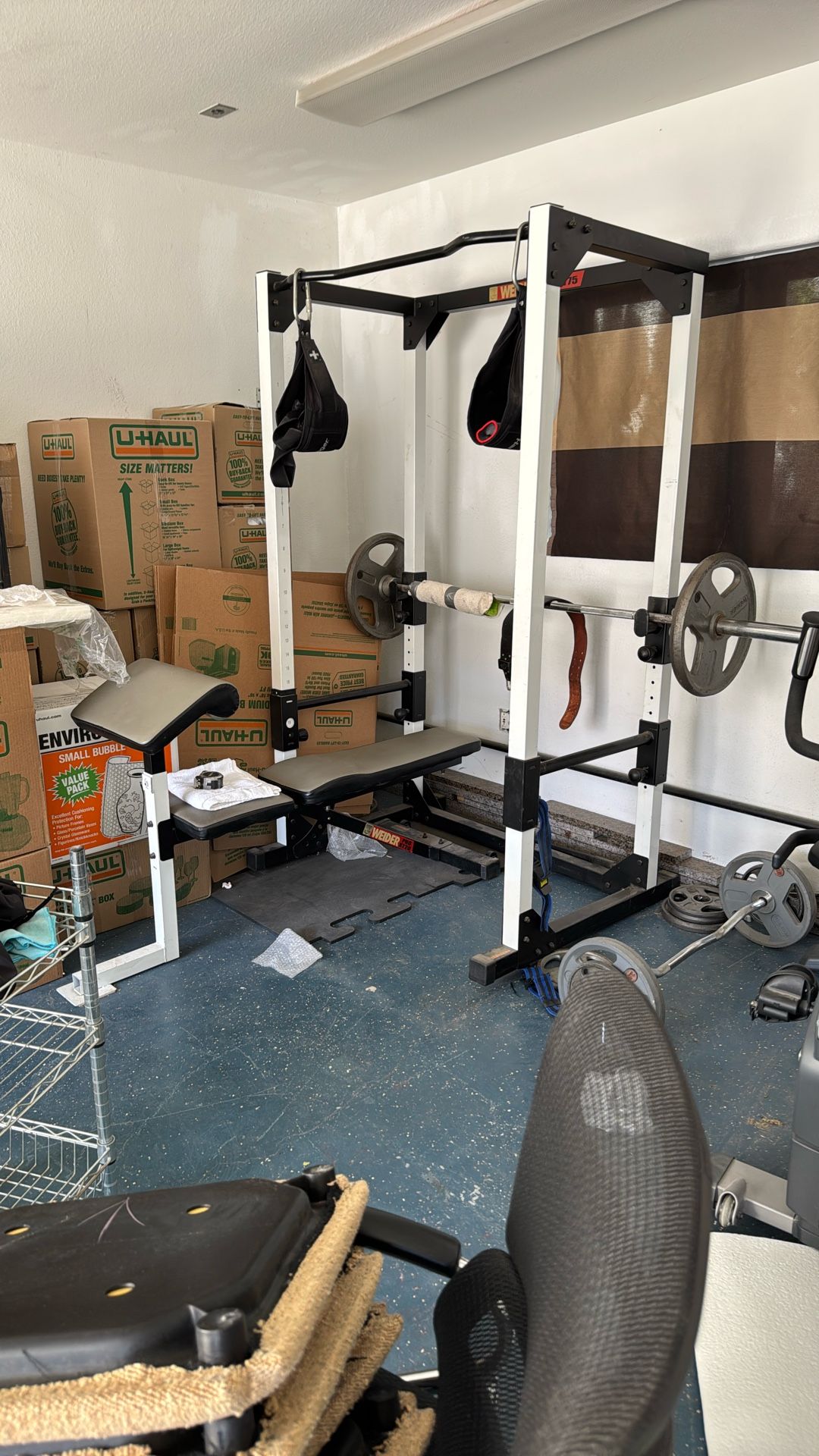 Weider Power Cage Weight Lifting Workout Station