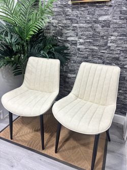 BEAUTIFUL BEIGE LEATHER PREMIUM QUALITY CHAIRS 🌟❗️
