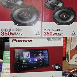 PioneerDMH-W3000NEX AppleCarPlay AndroidAuto Bluetooth USB And Speaker 