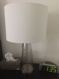 Glass table lamp