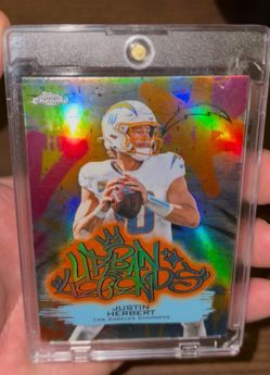 Justin Herbert URBAN LEGENDS Case Hit card LA Chargers