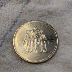 1976 50 Francs .900 Silver Coin