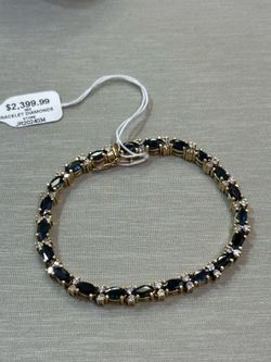 14kt Saphire Diamond Bracelet